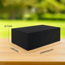 Capa Impermeável Retangular para Móveis Externos Preta